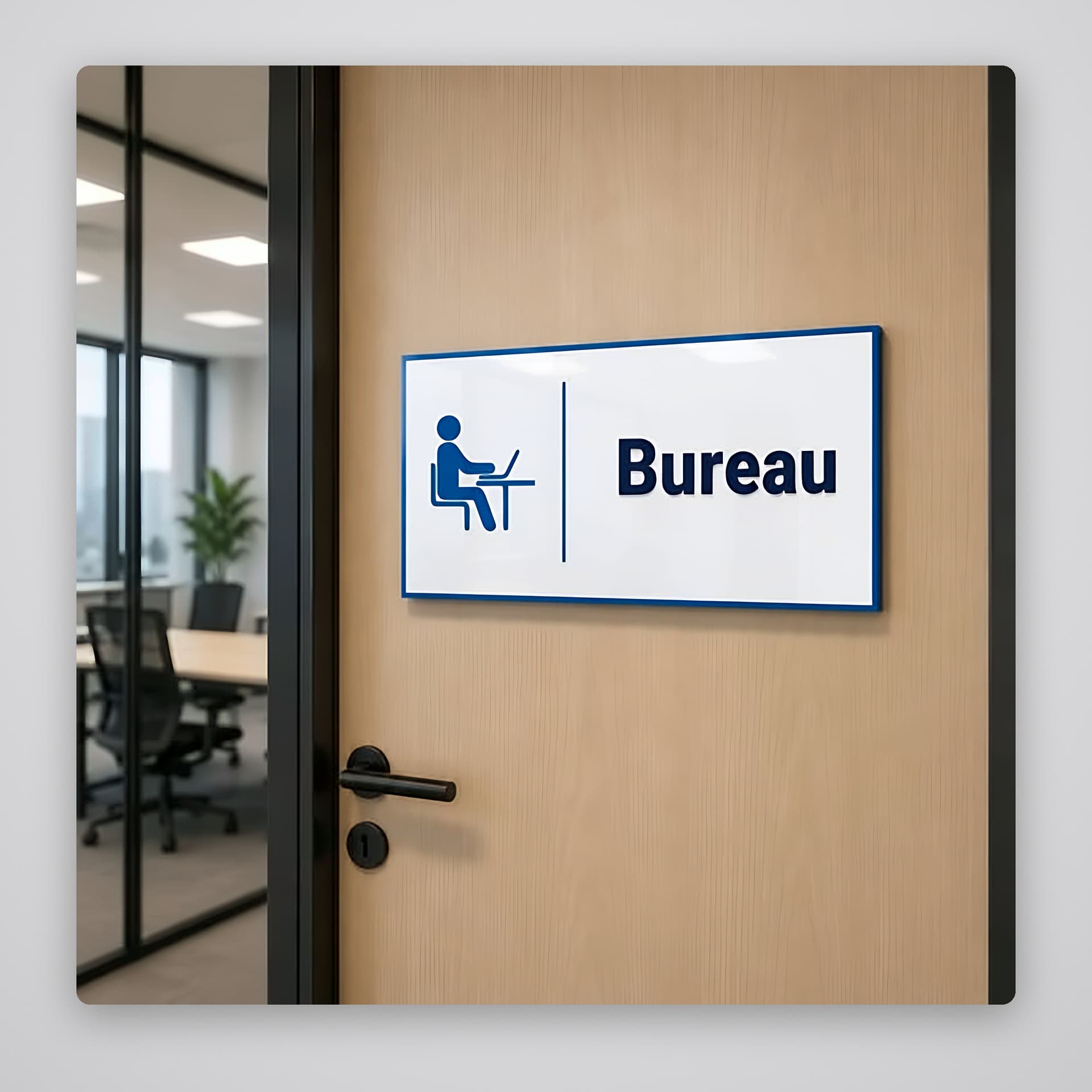 Plaque de porte Bureau