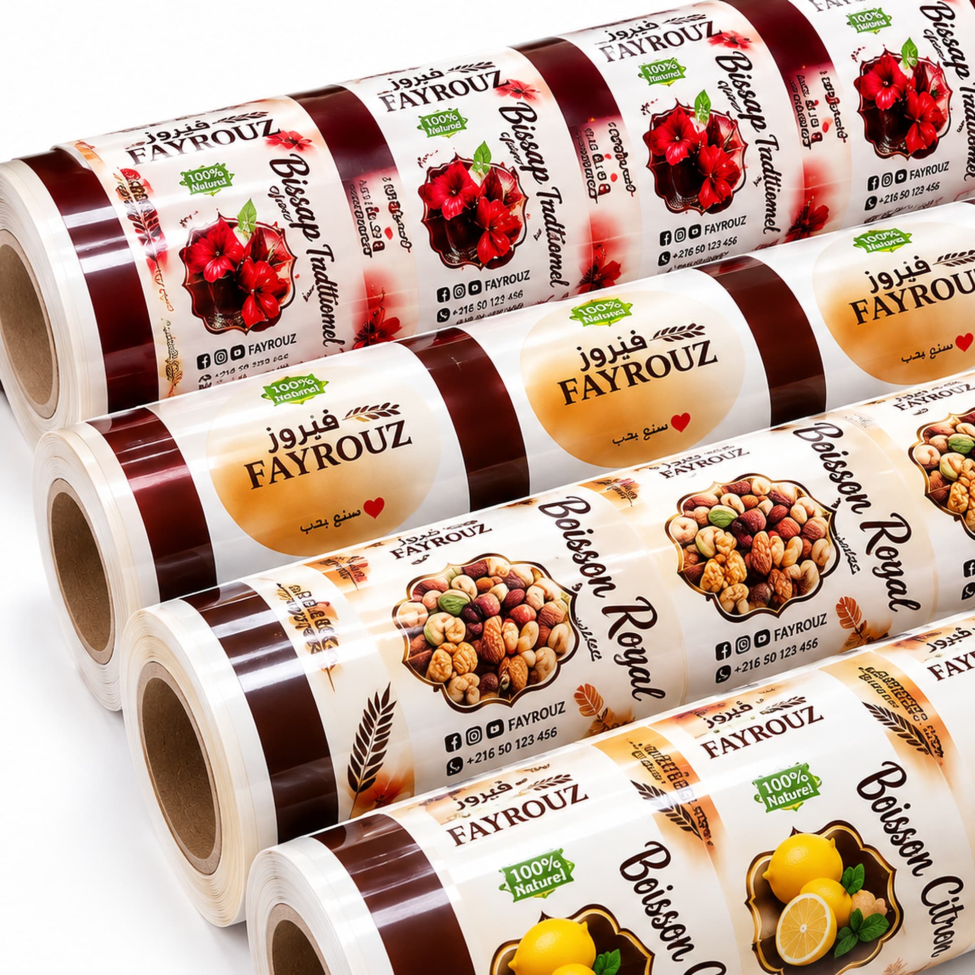 Rouleaux d'étiquettes Fayrouz