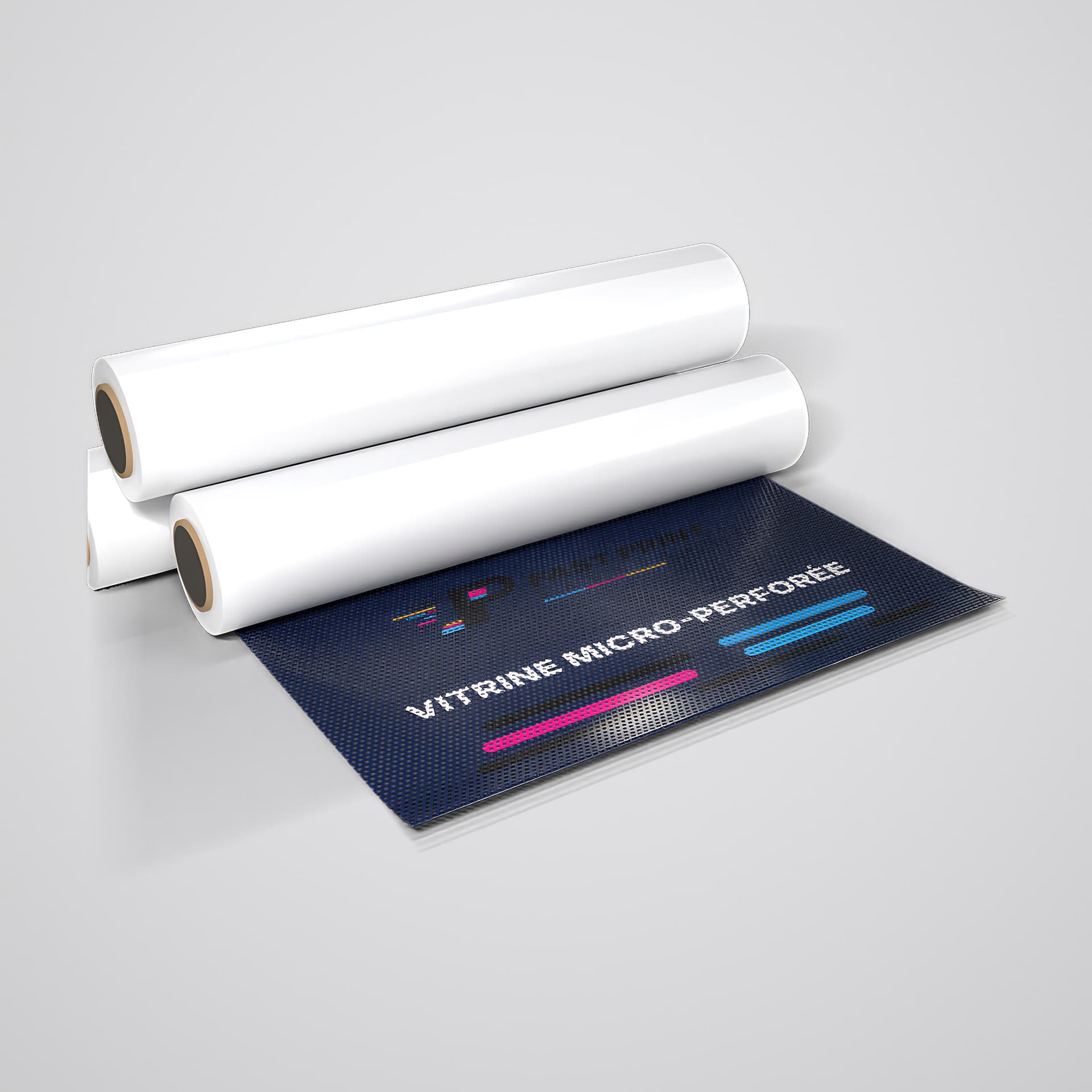 Vitrophanie micro-perforée imprimée