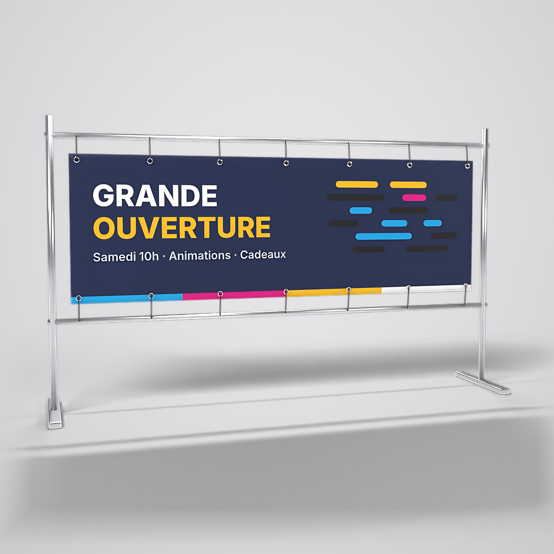 Banderole Grande ouverture sur structure
