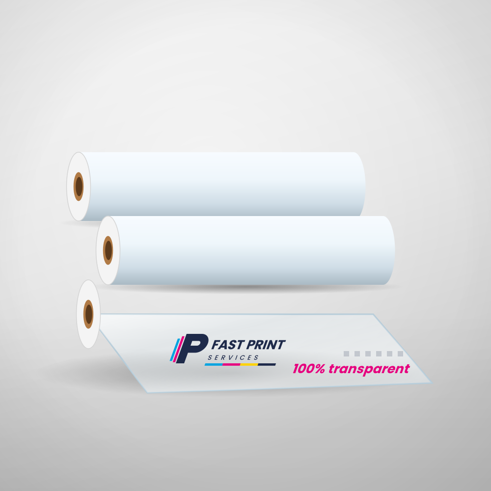 Rouleaux de vinyle 100 % transparent