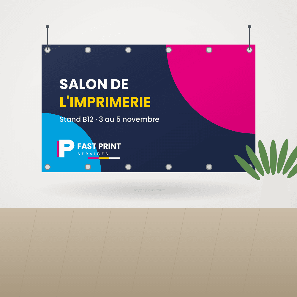 Bâche intérieure à œillets suspendue pour un salon