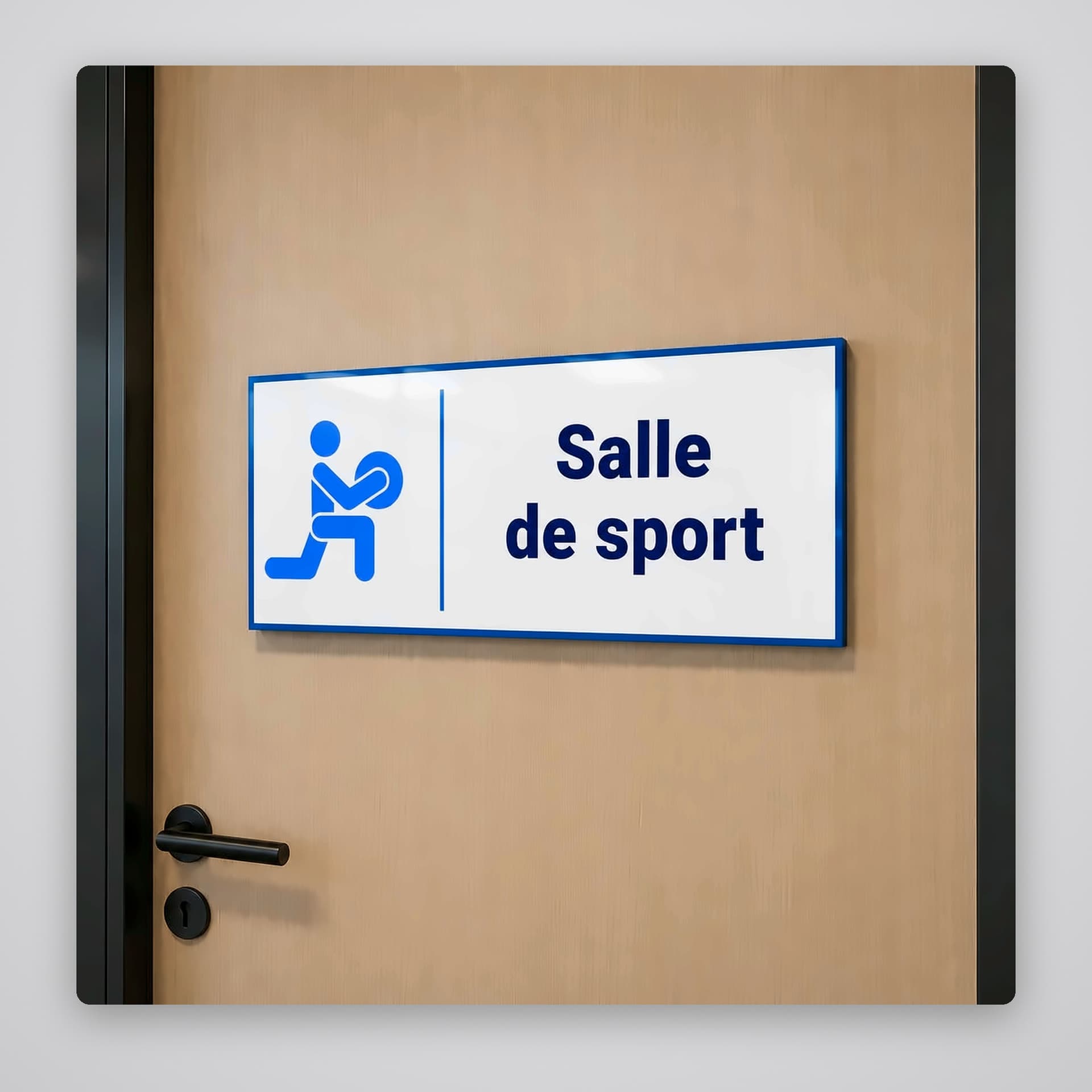 Plaque de porte Salle de sport