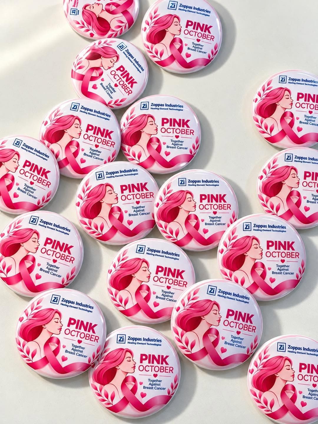 Badges personnalisés Octobre Rose