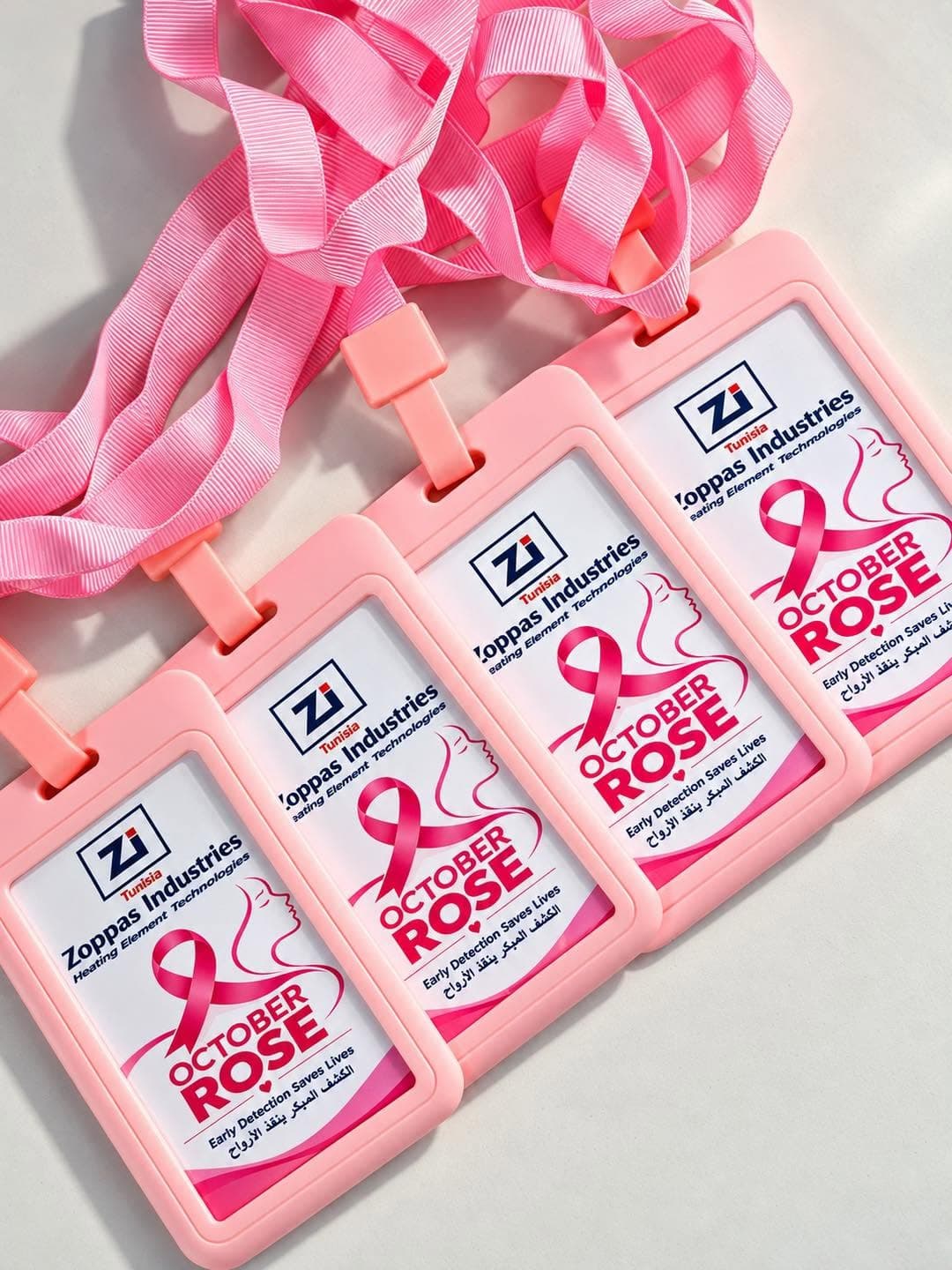 Porte-badges personnalisés Octobre Rose